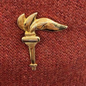 Olympic Torch Tie Tac or Lapel Pin Goldtone